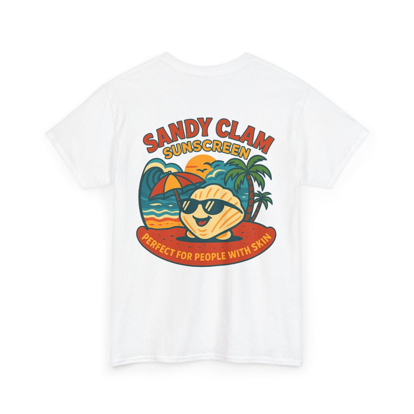 Sandy Clam Graphic Tee, Fun Beach Shirt, Unisex T-Shirt, Summer Apparel, Vacation Gift, Sun Protection Tee, Gift for Beach Lovers